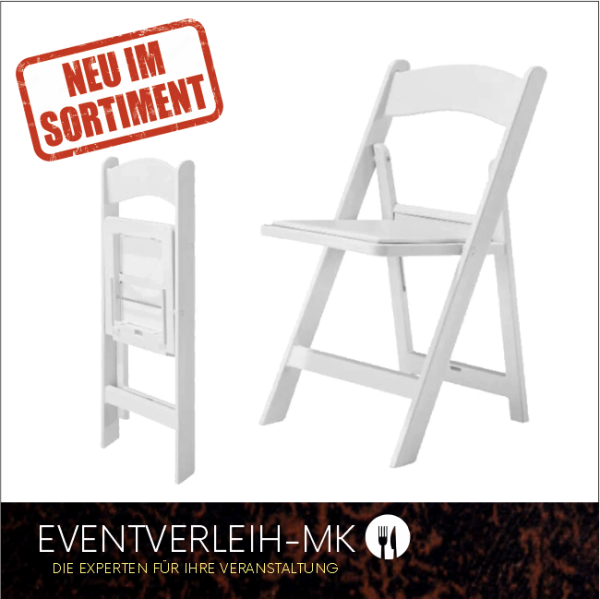 Klappstuhl - Vintage Weiß